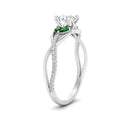 Thumbnail 15 - round-cut-twisted-vine-floral-diamond-engagement-ring-with-emerald-in-FD10977RORGEMGRANGLE3-NL-WG