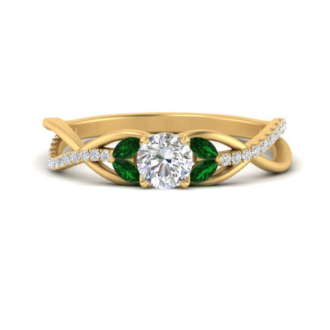 round-cut-twisted-vine-floral-diamond-engagement-ring-with-emerald-in-FD10977RORGEMGRANGLE3-NL-YG
