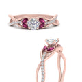 Thumbnail 49 - round-cut-twisted-vine-floral-diamond-engagement-ring-with-pink-sapphire-in-FD10977RORGSADRPIANGLE3-NL-RG