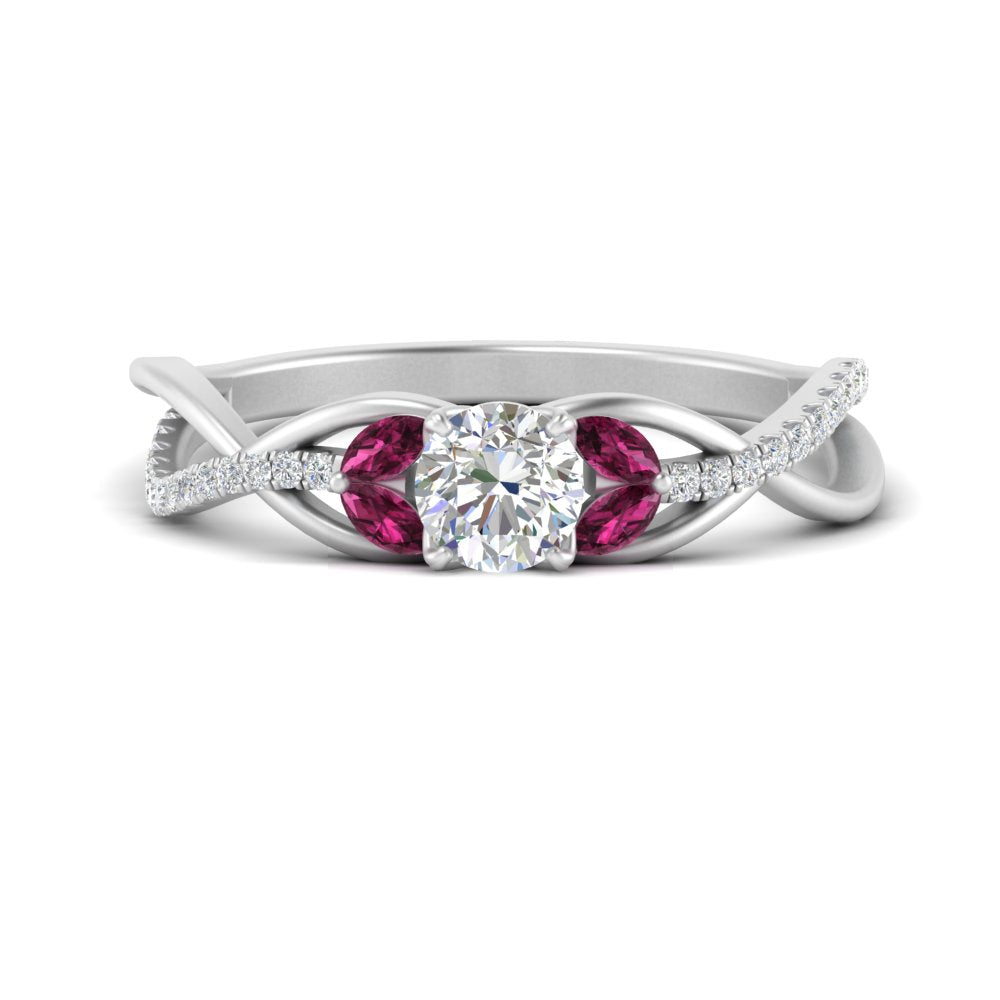 round-cut-twisted-vine-floral-diamond-engagement-ring-with-pink-sapphire-in-FD10977RORGSADRPIANGLE3-NL-WG