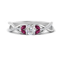 Thumbnail 10 - round-cut-twisted-vine-floral-diamond-engagement-ring-with-pink-sapphire-in-FD10977RORGSADRPIANGLE3-NL-WG