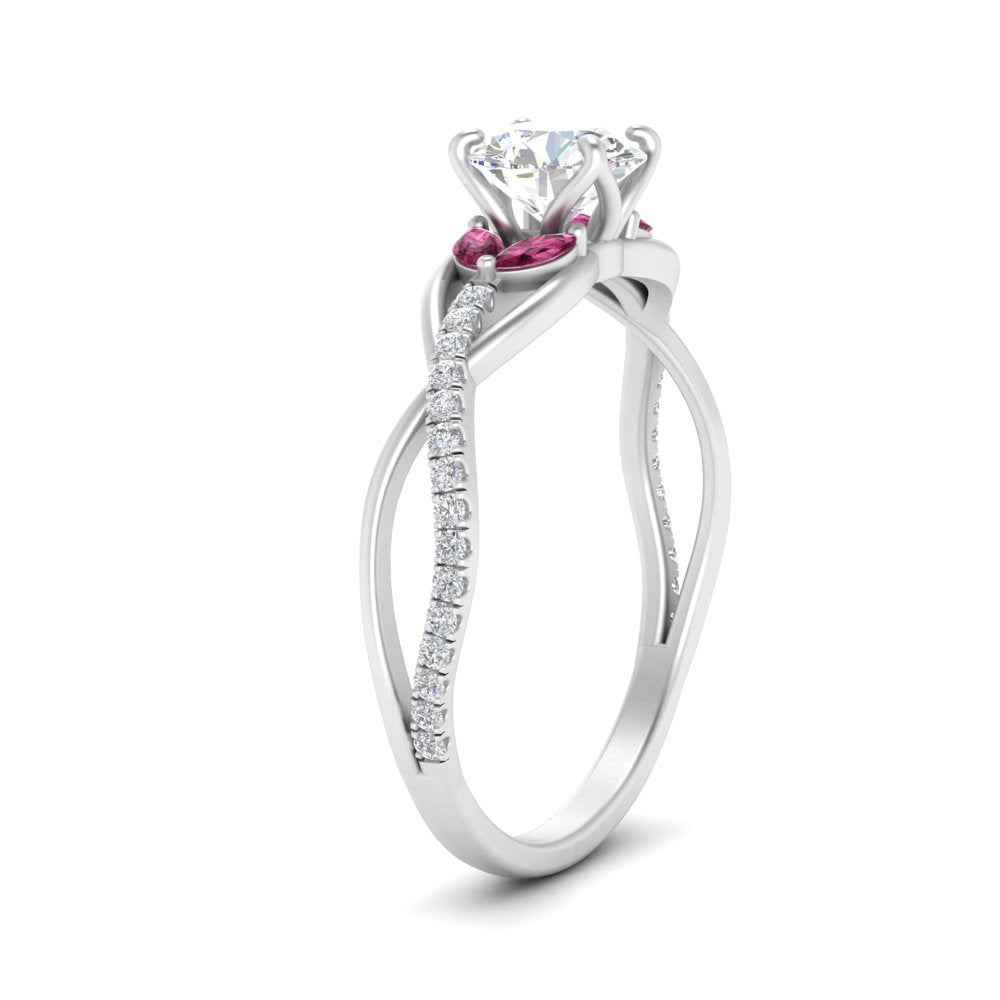 round-cut-twisted-vine-floral-diamond-engagement-ring-with-pink-sapphire-in-FD10977RORGSADRPIANGLE3-NL-WG