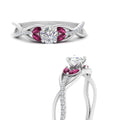 Thumbnail 9 - round-cut-twisted-vine-floral-diamond-engagement-ring-with-pink-sapphire-in-FD10977RORGSADRPIANGLE3-NL-WG