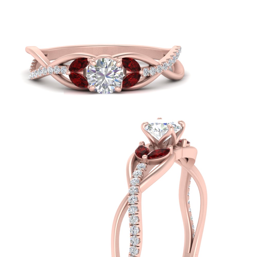 round-cut-twisted-vine-floral-diamond-engagement-ring-with-ruby-in-FD10977RORGRUDRANGLE3-NL-RG