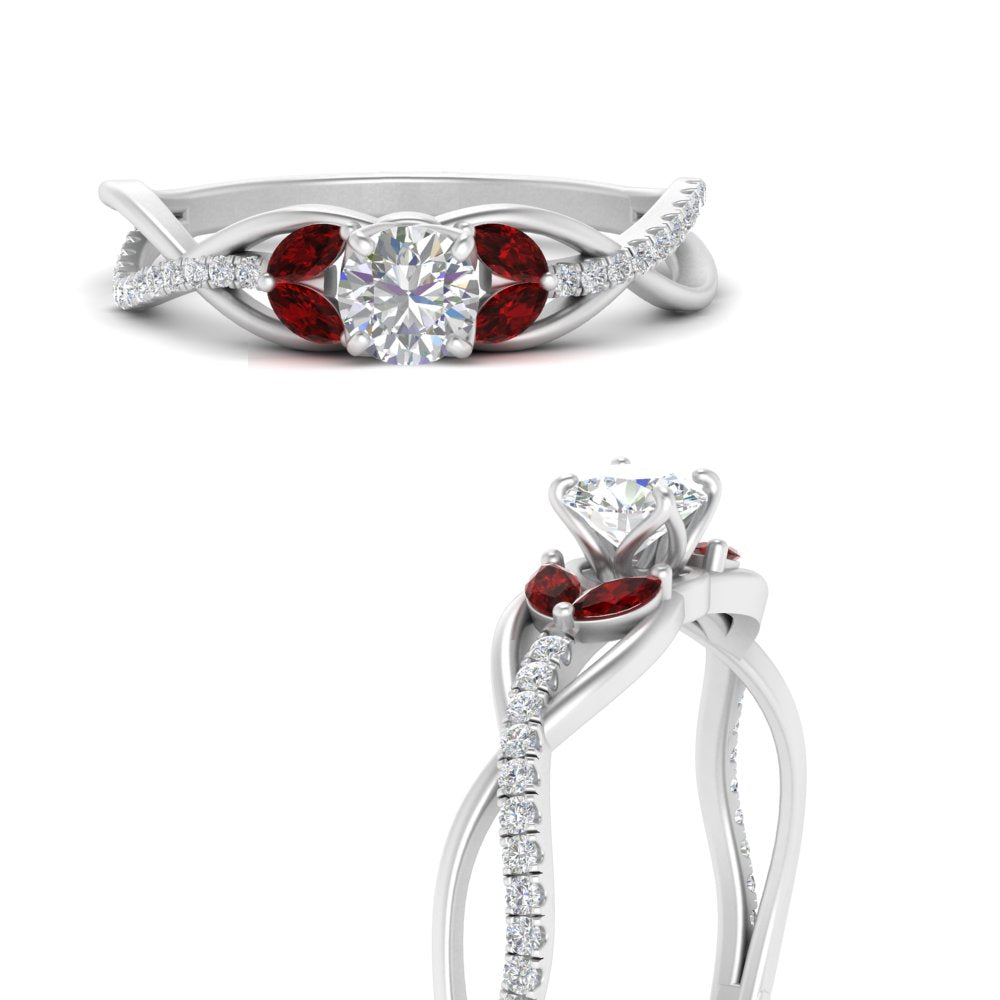 round-cut-twisted-vine-floral-diamond-engagement-ring-with-ruby-in-FD10977RORGRUDRANGLE3-NL-WG