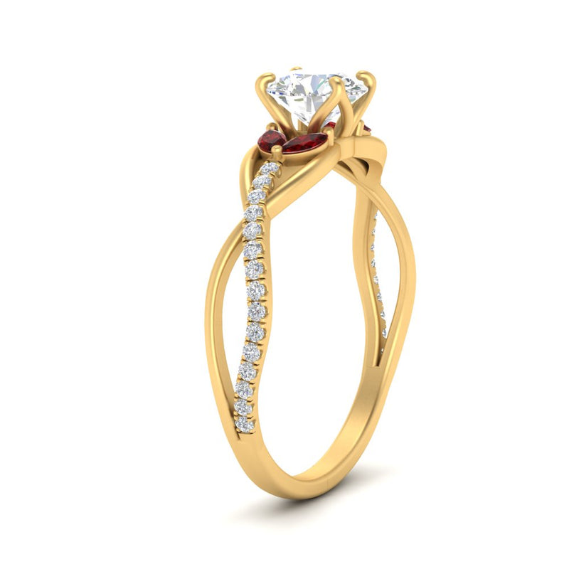 round-cut-twisted-vine-floral-diamond-engagement-ring-with-ruby-in-FD10977RORGRUDRANGLE3-NL-YG