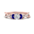 Thumbnail 46 - round-cut-twisted-vine-floral-diamond-engagement-ring-with-sapphire-in-FD10977RORGSABLANGLE3-NL-RG
