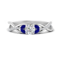 Thumbnail 6 - round-cut-twisted-vine-floral-diamond-engagement-ring-with-sapphire-in-FD10977RORGSABLANGLE3-NL-WG