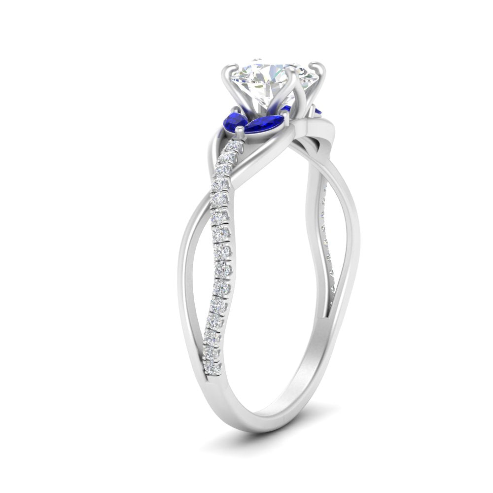 round-cut-twisted-vine-floral-diamond-engagement-ring-with-sapphire-in-FD10977RORGSABLANGLE3-NL-WG