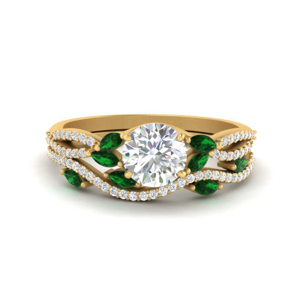 round-cut-twisted-vine-luxury-emerald-bridal-ring-set-in-yellow-gold-FDENR3211ROGEMGRANGLE3-NL-YG