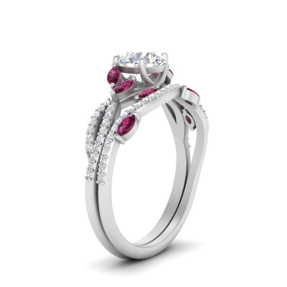 round-cut-twisted-vine-luxury-pink-sapphire-bridal-ring-set-in-white-gold-FDENR3211ROGSADRPIANGLE3-NL-WG