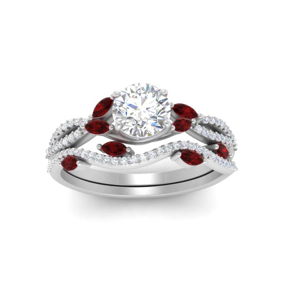 round-cut-twisted-vine-luxury-ruby-bridal-ring-set-in-white-gold-FDENR3211ROGRUDRANGLE3-NL-WG