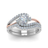 Load image into Gallery viewer, round-cut-two-tone-3-stone-diamond-swirl-bridal-set-in-FDO50895RO-NL-WG