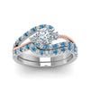 Load image into Gallery viewer, round-cut-two-tone-3-stone-diamond-swirl-bridal-set-with-ice-blue-topaz-in-FDO50895ROGICBLTO-NL-WG