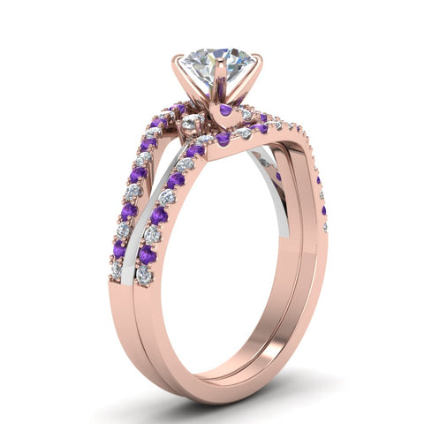 round-cut-two-tone-3-stone-diamond-swirl-bridal-set-with-violac-topaz-in-FDO50895ROGVITO-NL-RG