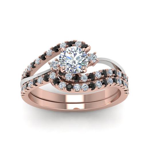round-cut-two-tone-3-stone-swirl-bridal-set-with-black-diamond-in-FDO50895ROGBLACK-NL-RG