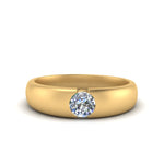 Load image into Gallery viewer, Tapered Solitaire Mens Wedding Ring
