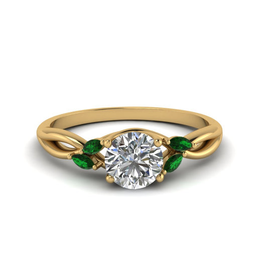 round-cut-willow-diamond-engagement-ring-with- green-emerald-in-14k-yellow-gold