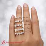 Load image into Gallery viewer, round-diamond-bezel-eternity-ring-in-yellow-gold-FDEWB10558-size-chart-logo