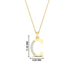 Load image into Gallery viewer, round-diamond-capital-c-initial-pendant-in-FDPD11292C-NL-YG
