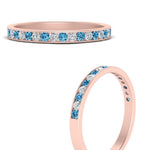 Load image into Gallery viewer, round-diamond-channel-stacking-band-with-blue-topaz-in-rose-gold-FD122981BGICBLTOANGLE3-NL-RG.jpg
