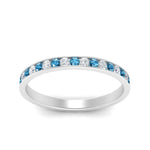 Load image into Gallery viewer, round-diamond-channel-stacking-band-with-blue-topaz-in-white-gold-FD122981BGICBLTOANGLE3-NL-WG.jpg
