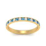 Load image into Gallery viewer, round-diamond-channel-stacking-band-with-blue-topaz-in-yellow-gold-FD122981BGICBLTOANGLE3-NL-YG.jpg
