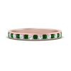 Load image into Gallery viewer, round-diamond-channel-stacking-band-with-emerald-in-rose-gold-FD122981BGEMGRANGLE3-NL-RG.jpg
