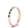 Load image into Gallery viewer, round-diamond-channel-stacking-band-with-emerald-in-rose-gold-FD122981BGEMGRANGLE3-NL-RG.jpg