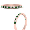 Load image into Gallery viewer, round-diamond-channel-stacking-band-with-emerald-in-rose-gold-FD122981BGEMGRANGLE3-NL-RG.jpg