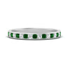 Load image into Gallery viewer, round-diamond-channel-stacking-band-with-emerald-in-white-gold-FD122981BGEMGRANGLE3-NL-WG.jpg