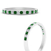 Load image into Gallery viewer, round-diamond-channel-stacking-band-with-emerald-in-white-gold-FD122981BGEMGRANGLE3-NL-WG.jpg