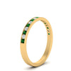 Load image into Gallery viewer, round-diamond-channel-stacking-band-with-emerald-in-yellow-gold-FD122981BGEMGRANGLE3-NL-YG.jpg