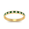 Load image into Gallery viewer, round-diamond-channel-stacking-band-with-emerald-in-yellow-gold-FD122981BGEMGRANGLE3-NL-YG.jpg