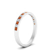 Load image into Gallery viewer, round-diamond-channel-stacking-band-with-orange-sapphire-in-white-gold-FD122981BGSAORANGLE3-NL-WG.jpg