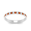 Load image into Gallery viewer, round-diamond-channel-stacking-band-with-orange-sapphire-in-white-gold-FD122981BGSAORANGLE3-NL-WG.jpg