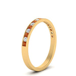 Load image into Gallery viewer, round-diamond-channel-stacking-band-with-orange-sapphire-in-yellow-gold-FD122981BGSAORANGLE3-NL-YG.jpg
