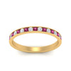 Load image into Gallery viewer, round-diamond-channel-stacking-band-with-pink-sapphire-in-yellow-gold-FD122981BGSADRPIANGLE3-NL-YG.jpg