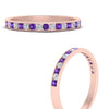 Load image into Gallery viewer, round-diamond-channel-stacking-band-with-purple-topaz-in-rose-gold-FD122981BGVITOANGLE3-NL-RG.jpg