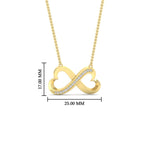 Load image into Gallery viewer, round-diamond-double-heart-infinity-pendant-in-FDPD11374ANGLE1-NL-YG
