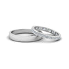 Load image into Gallery viewer, round-diamond-eternity-anniversary-matching-ring-with-plain-band-him-and-her-in-18K-white-gold-FD8168B-NL-WG.jpg