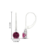 Load image into Gallery viewer, round-diamond-lever-back-1.5-carat-earring-with-pink-sapphire-in-white-gold-FDEAR11242GSADRPI-1.50CT-NL-WG.jpg