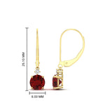 Load image into Gallery viewer, round-diamond-lever-back-1.5-carat-earring-with-ruby-in-yellow-gold-FDEAR11242GRUDR-1.50CT-NL-YG.jpg