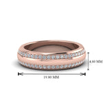 Load image into Gallery viewer, round-diamond-pave-comfort-fit-mens-band-in-14K-rose-gold-FDEWB122291BRO-NL-RG-GS

