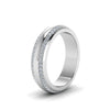 Load image into Gallery viewer, Beveled Edge Matte Eternity Mens Engagement Ring