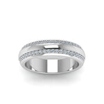 Load image into Gallery viewer, Beveled Edge Matte Eternity Mens Engagement Ring
