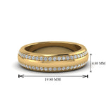 Load image into Gallery viewer, Beveled Edge Matte Eternity Mens Engagement Ring
