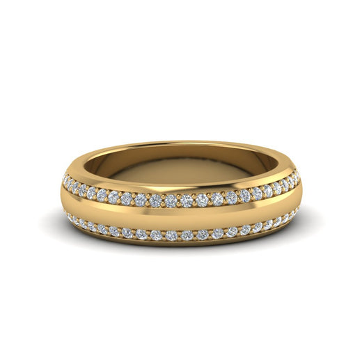 Beveled Edge Matte Eternity Mens Engagement Ring