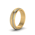 Load image into Gallery viewer, Beveled Edge Matte Eternity Mens Engagement Ring
