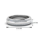 Load image into Gallery viewer, Beveled Edge Matte Eternity Mens Engagement Ring
